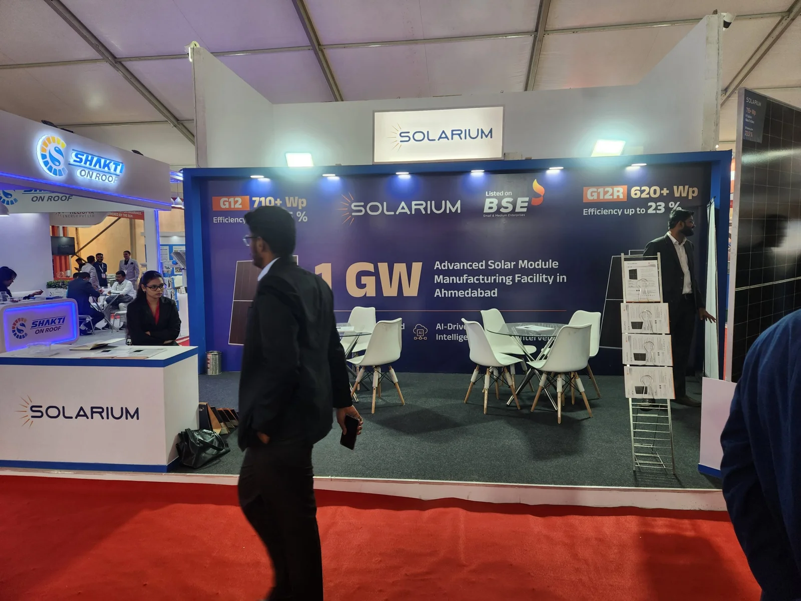 Custom exhibition stall designed and fabricated by ADMUG Studio for Solarium